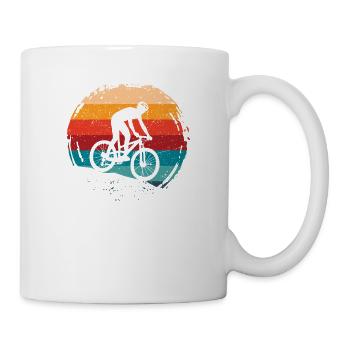 Mountainbike Vintage Retro MTB Downhill Biking Rad - Tasse - Weiß - Rechts
