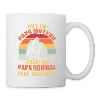 Je Suis Un Papa Motard Pas Normal Mais Plus Cool - Mug blanc - blanc - Droite