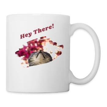 Hey there Katze Katzenspruch Britisch Kurzhaar Fun - Tasse - Weiß - Rechts