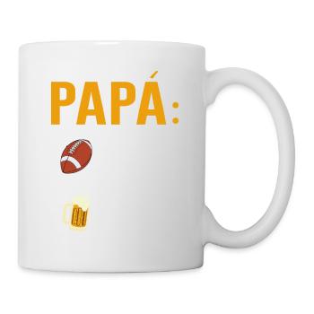 Papa 50% Rugby 50% Bière Cadeau De Fête Des Pères - Mug blanc - blanc - Droite