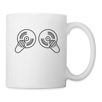 Techno Music DJ Discjokey - Mug - white - Right