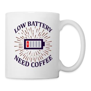 Low Battery Need Coffee - Mug - white - Right