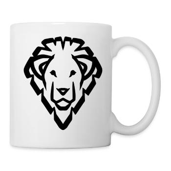 Lion's head symbol black - Mug - white - Right