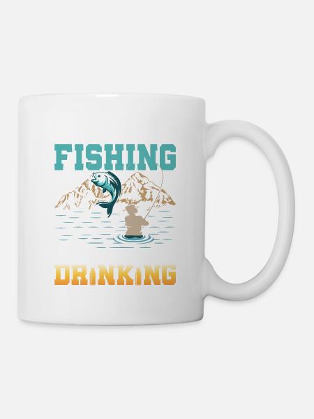 Weekend Forecast Fishing With A Chance Of Drinking - Tasse - Weiß