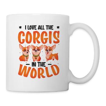 I love all the corgis in the world - Mug - white - Right