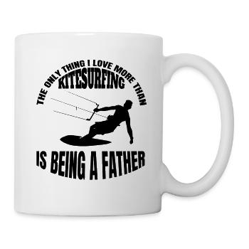 Kitesurfer Surfen Vater Windsurfing Dad Windsurfer - Tasse - Weiß - Rechts