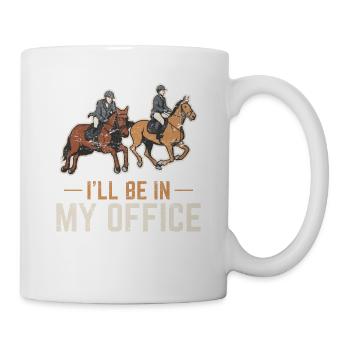 Je serai dans mon bureau Chevaux de ferme Cheval R - Mug blanc - blanc - Droite