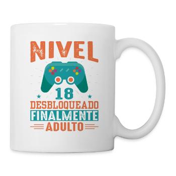 Niveau 18 Débloqué Anniversaire 18 Ans - Mug blanc - blanc - Droite