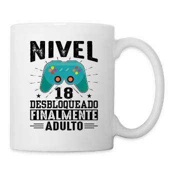 Niveau 18 Débloqué Anniversaire 18 Ans - Mug blanc - blanc - Droite