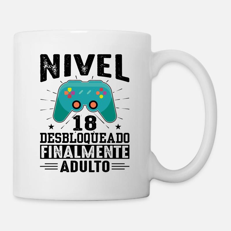 Niveau 18 Débloqué Anniversaire 18 Ans - Mug blanc - blanc