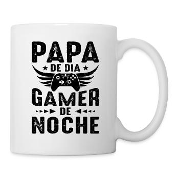Papa Le Jour Joueur La Nuit - Mug blanc - blanc - Droite