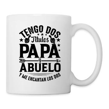 J'ai Deux Titres Papa Et Papou - Mug blanc - blanc - Droite