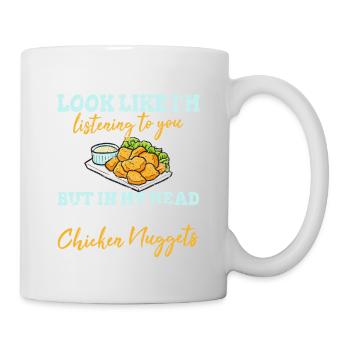 Dans ma tête, je pense à Chicken Nuggets Nugg - Mug blanc - blanc - Droite