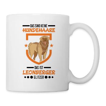 Leonberger Glitzer - Tasse - Weiß - Rechts