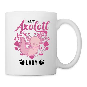 Crazy Axolotl lady Schwanzlurch Axolotl Mädchen - Tasse - Weiß - Rechts