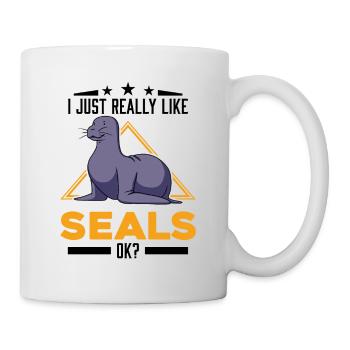 J’aime vraiment les phoques ok Sea Lion Seal - Mug blanc - blanc - Droite