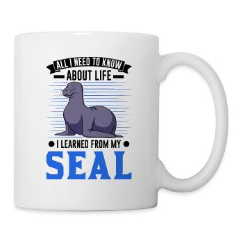 Robbe Geschenk Seal Seelöwe - Tasse - Weiß - Rechts