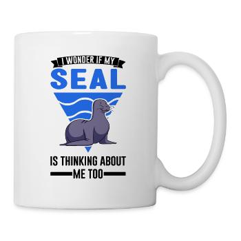 Robbe Geschenk Seal Seelöwe - Tasse - Weiß - Rechts