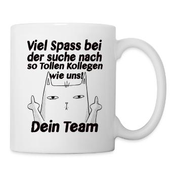 Jobwechsel Tolle Kollegen Lustige Katze - Tasse - Weiß - Rechts