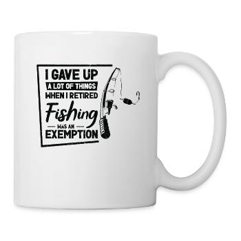 Angeln war eine Befreiung Lustiges Angelhobby im - Tasse - Weiß - Rechts