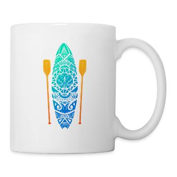 SUP Stand Up Paddling Paddleboard - Tasse - Weiß - Rechts