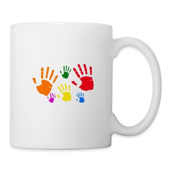 Stress Is Caused By Not Fingerpainting - Tasse - Weiß - Rechts