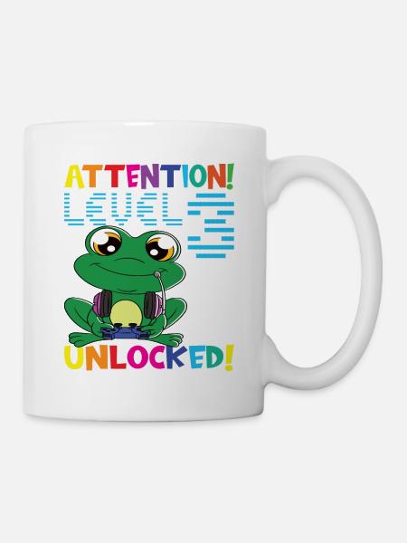Level 3 Unlocked Gaming Geburtstag - Tasse - Weiß