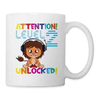 Attention Level 2 Unlocked Birthday - Mug - white - Right