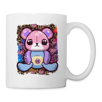 Ours en peluche goth kawaii - Mug blanc - blanc - Droite