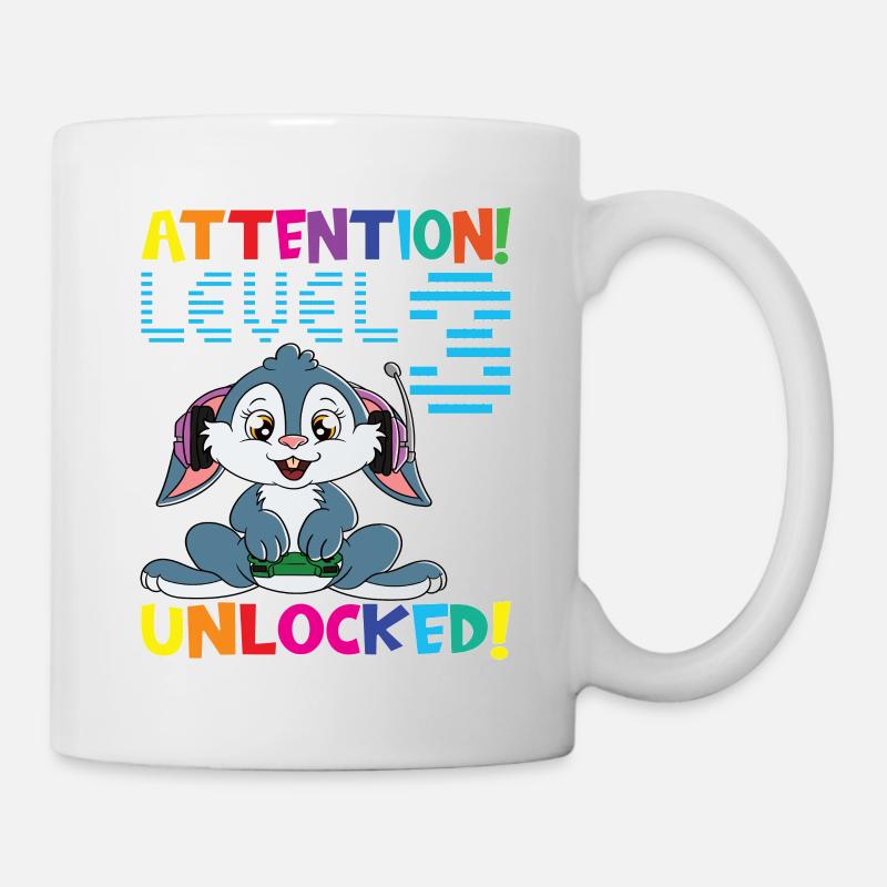 Level 3 Unlocked Gaming Geburtstag - Tasse - Weiß