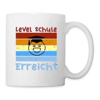 Endlich Schule Smile Schulbeginn T shirt - Tasse - Weiß - Rechts