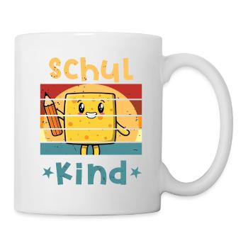 Schuljunge Kawaii Anime Schulbeginn T shirt - Tasse - Weiß - Rechts