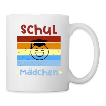 Schulmädchen 1. Klasse Smile Schulbeginn T shirt - Tasse - Weiß - Rechts