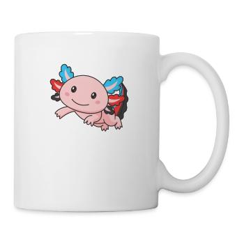 Polyamory Flag Gay Pride LGBTQ Axolotl - Tasse - Weiß - Rechts