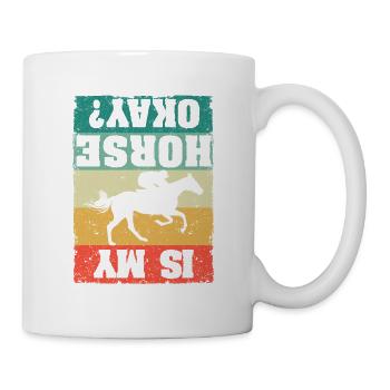 Funny Horses Back Riding Falling Off Rider Is My - Mug - white - Right