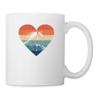 Cheval Femmes Rétro Vintage Mignon Animal - Mug blanc - blanc - Droite