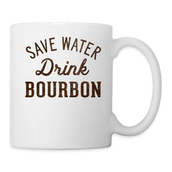 Store water, drink bourbon - Mug - white - Right