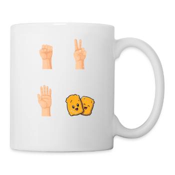 Rock Paper Scissors NothingBeats Chicken Nuggets N - Mug - white - Right