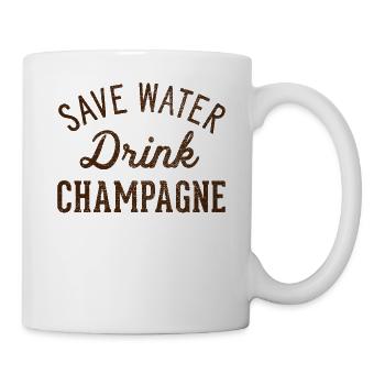 Sparen Sie Wassergetränk - Tasse - Weiß - Rechts