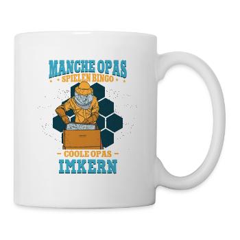 Pensioner Grandpa Beekeeper Beekeeper - Mug - white - Right