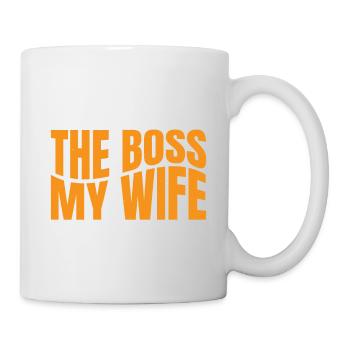 Je suis le patron - Ma femme a dit que je pourrais avoir 7 ans - Mug blanc - blanc - Droite