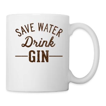 Économisez de l’eau boire du gin - Mug blanc - blanc - Droite
