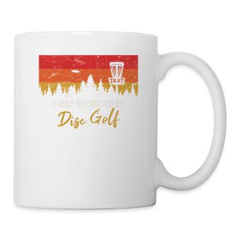 Facilement distrait par disc golf drôle frisbee golf - Mug blanc - blanc - Droite