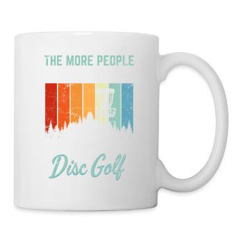 Plus je rencontre de gens, plus j’aime disc golf f - Mug blanc - blanc - Droite