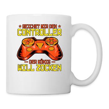 Zocken Gaming Reichet mir den Controller - Tasse - Weiß - Rechts