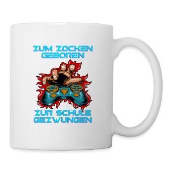 Jeux de hasard Né à l’école - Mug blanc - blanc - Droite