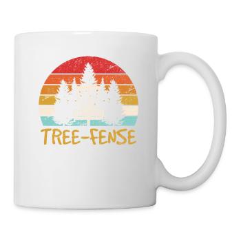 Tree-fense Disc Golf Players Funny Frisbee Golf Di - Tasse - Weiß - Rechts