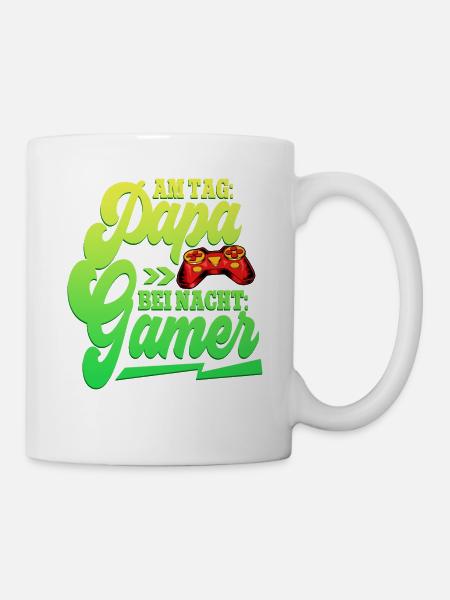 Zocken Gaming Papa - Tasse - Weiß
