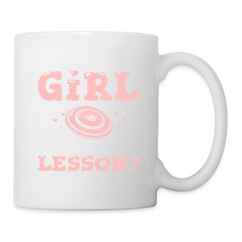 Yes I Throw Like A Girl Disc Golf Funny Frisbee Go - Tasse - Weiß - Rechts
