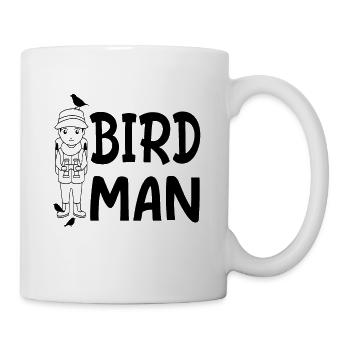 Bird Man - Bird Nerd - Vogelbeobachter - Tasse - Weiß - Rechts